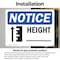Signmission Height _ Sign With Symbol, 5 in W x Rectangle, Vinyl Decal OS-2PACK-NS-D-35-L-13452 - alternate 5
